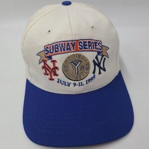 Vintage New York Mets Yankees Hat Snapback Twins Enterprise 1999 Subway Series